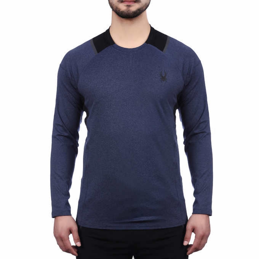 NEW! Spyder Active Men’s Long Sleeve Shirt Blue XXL XX-Large FAST shipping nwt!